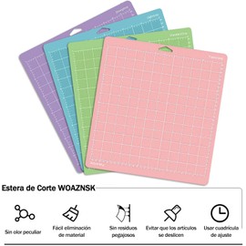 Juego de 6 Tapete de corte para Silhouette Cameo 4/3/2/1, 12 x 12 pulgadas alfombrillas de corte para Silhouette Cameo,Cutting Mat para costura, manualidades, proyectos de álbumes de recortes