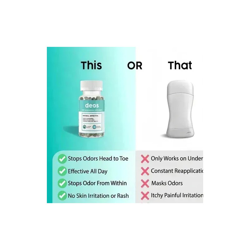 2pc Deos Skin Health, Detox Digestionsupport Natural Odor