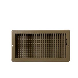 RV and Home Brown Stamped Steel Floor Diffuser/Register with Damper 12" X 6" (Duct Opening Size) Outside Dimension 13.25"x 7.25"