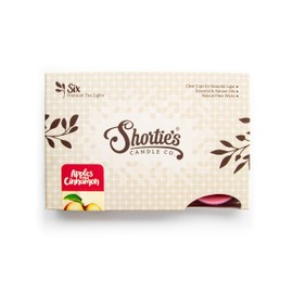 Apples & Cinnamon Premium Tealight Candles - Highly Scented with Essential & Natural Oils - 6 Dark Red Tea Lights - Beautiful Candlelight - Made in the USA - Bakery & Food Collection