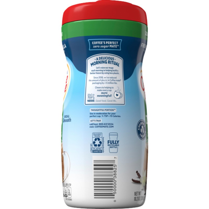COFFEE-MATE French Vanilla Zero Sugar Powder Coffee Creamer 10.2 oz.