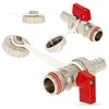 Drain Valve with Cap 1/2 Red Handle Ball Shut-Off Valve