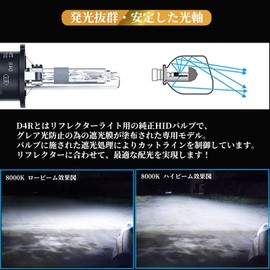 LTONXEN D4R HID Bulbs 8000K Genuine Replacement Car Headlight Instant Start HID Bulb for Vehicle Inspection 35W 12V (Pack of 2)