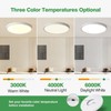 20 Inch Large LED Flush Mount Ceiling Light, 40W,4350LM, 3000K/4000K/6000K