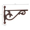 khtumeware 4 Pack Heavy Duty Hammered Antique Copper Shelf Brackets