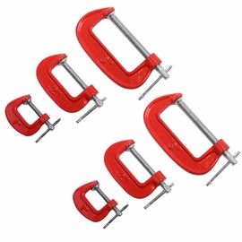Wideskall® 6 Pieces Heavy Duty Malleable C Clamp Set