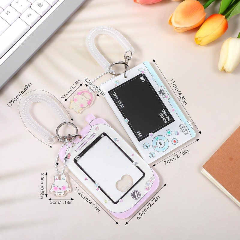 TIESOME Pack of 2 Popularity Photocard Holder, Cute Cartoon Acrylic