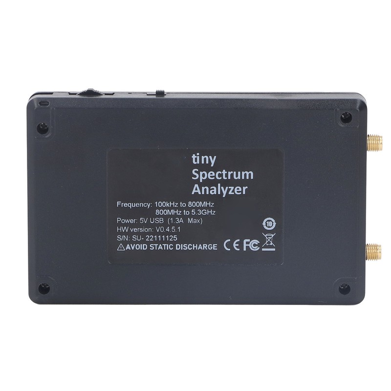 Spectrum Frequency Analyzer Resolution Switchable 100KHZ to 5.3GHZ 4in Screen