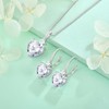 Starchenie Birthstone Earrings for Women 925 Sterling Silver Lover Heart