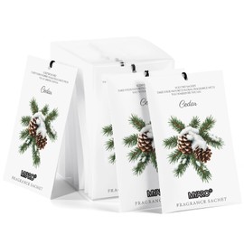 MYARO 12 Pack Cedarwood Scented Sachets for Drawer, Closet & Small Spaces Air Freshener Bags, Odor Eliminator for Car, Shoes, Gym Bag Home Fragrance Gift Set