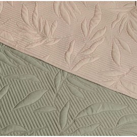 Vianney Colcha Kingsize Bambú Verde / Beige Vianney Lisa