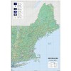 New England Physical Map - 24 x 16 inches –