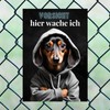 siviwonder Dog Sign with German Text "Vorsicht Dachshund" Dog Saying