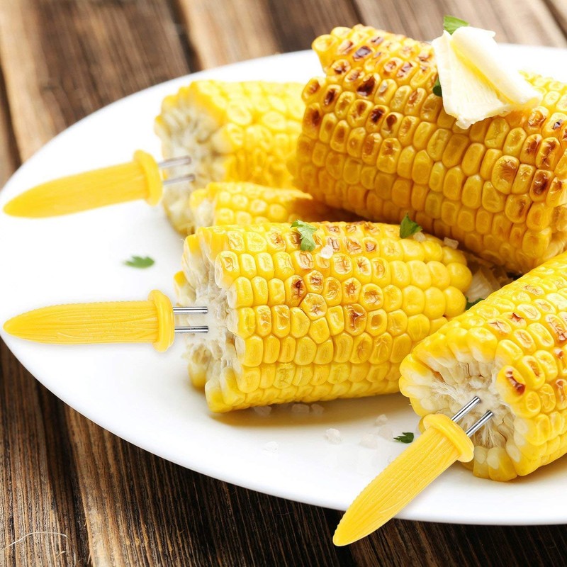 GBSTORE 10 Pcs Corn Holders Stainless Steel Corn on The