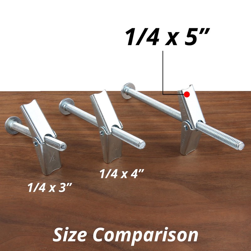 HASWARE Toggle Bolt Zinc Plated Steel and Wing Nut for