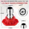 MorningRo 10 Pcs Pressure Washer Nozzle Tips 1/4 Inch Quick