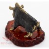 Solid Brass Amber Figurine of wild Boar pig Hog Swine