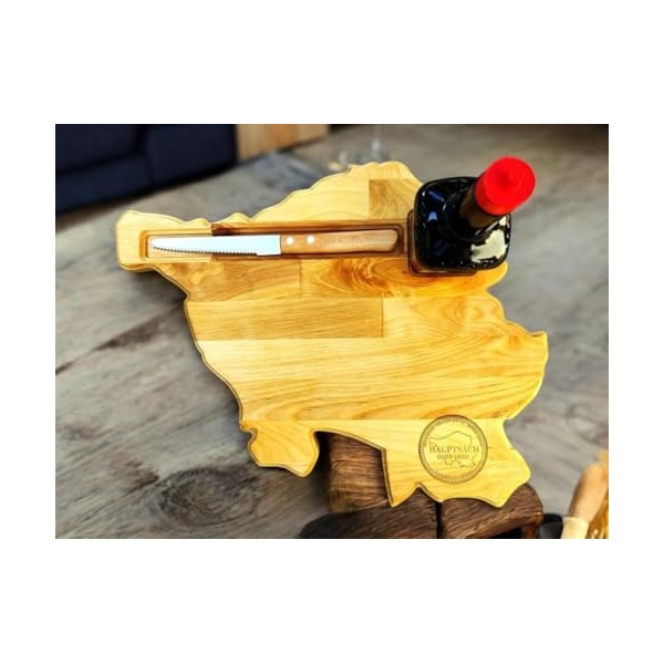 Saarlandbrett Fr√ºhst√ºcksbrettchen aus Holz, Legend√§rer Maggi Style, f√ºr Saarl√§nder, Lusitge