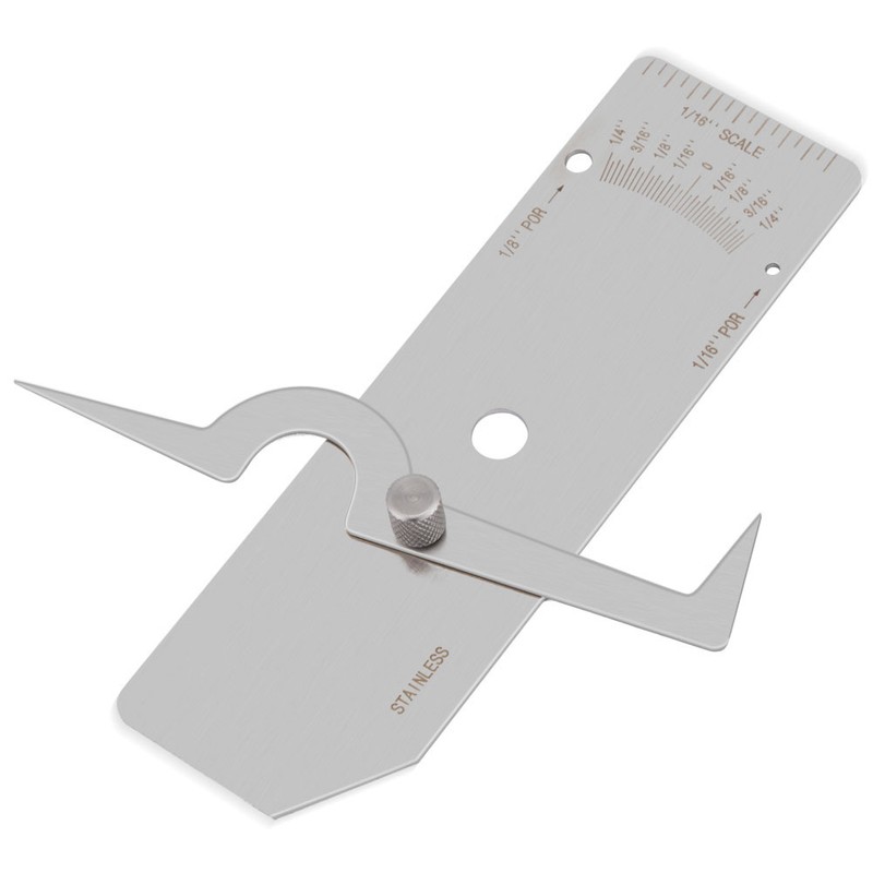 1pc Precision Stainless Steel Weld Gauge Undercut Depth Gage Measuring