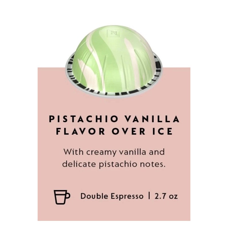 Nespresso Vertuo PISTACHIO VANILLA OVER ICE Limited Edition 1 sleeve
