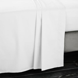 Bianca 400 Thread Count Cotton Sateen King Flat Sheet White