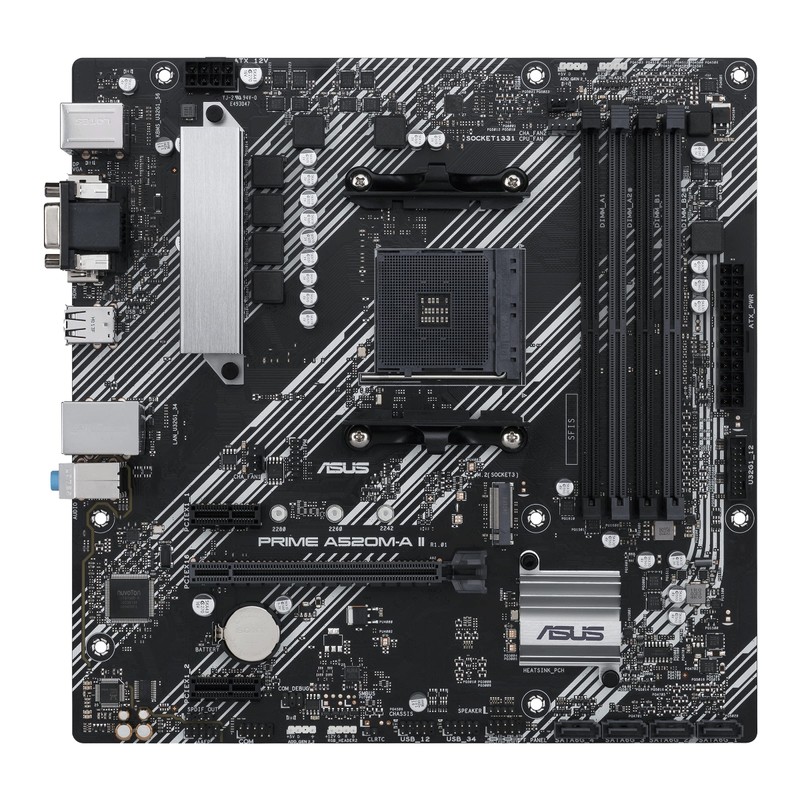 ASUS Prime A520M-A II/CSM AMD AM4(3rd Gen Ryzen) microATX Commercial