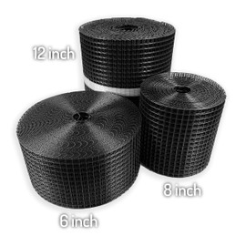 Bird Barrier Wire Mesh Screen for Solar Panel Protection 50’ X 8” X 1/2” Black PVC Coated, Protect Your Solar Panels - Fastener Clips Sold Separately