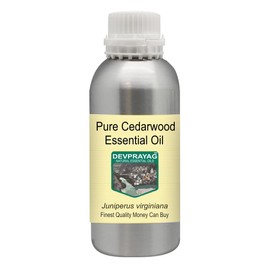 Devprayag Pure Cedarwood Essential Oil (Juniperus virginiana) Natural Therapeutic Grade Steam Distilled 300ml (10 oz)