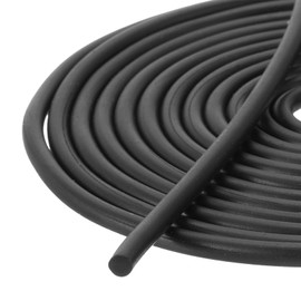 sourcing map Nitrile Rubber Seal Strip, 3mm(0.12") Diameter x 4 Meters (13.12Ft) Long Round Solid Weather Stripping for Reduce Noise, Shock, Friction