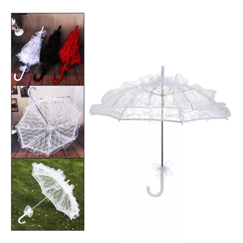 Generic De Encaje Hecho A Mano, Sombrilla De Sol Nupcial