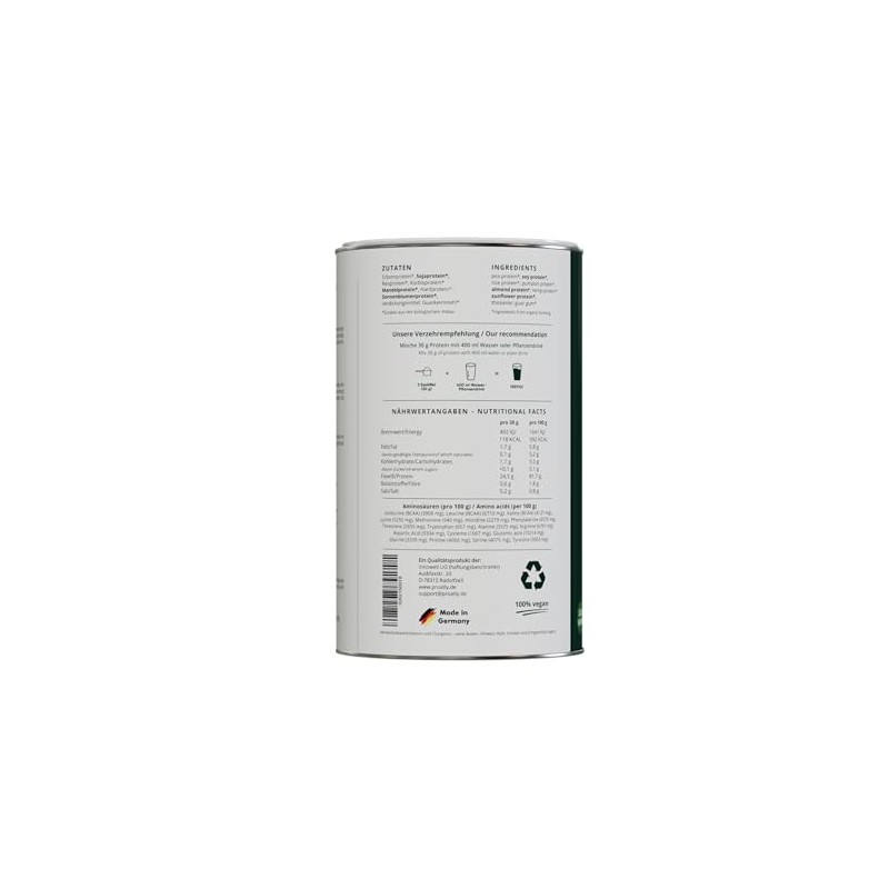 Vegan Organic Protein by PROATLY | Flavour: Neutral | Multi-Component