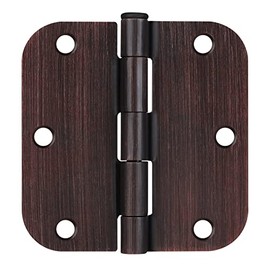 Egofine Door Hinges 6 Pack Brushed Red Door Hinges, 3.5 " x 3.5 " Interior Door Hinges with 5/8" Radius Corners