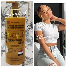 X2 Pure Egyptian GOLD Maxitone Face & Body Lotion, 300ml For All Skin Types