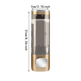 3 Pcs Golden Shampoo and Conditioner Dispenser with Bathroom Wall Soap Dispenser Set of Distributeur Simple Human Laundry Dispensers Refillable Bottle for Foaming Shower Decoration Automatic (Gold)