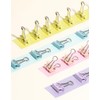Double Clips, 0.7 inch (19 mm), 40 Pieces, 4 Colors,