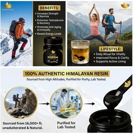 Shilajit Resin 54g, Pure Himalayan Shilajit (Gold Grade) with Fulvic Acid & 85+ Trace Minerals | Pure Shilajit for Energy, Stamina & Focus | Lab Tested