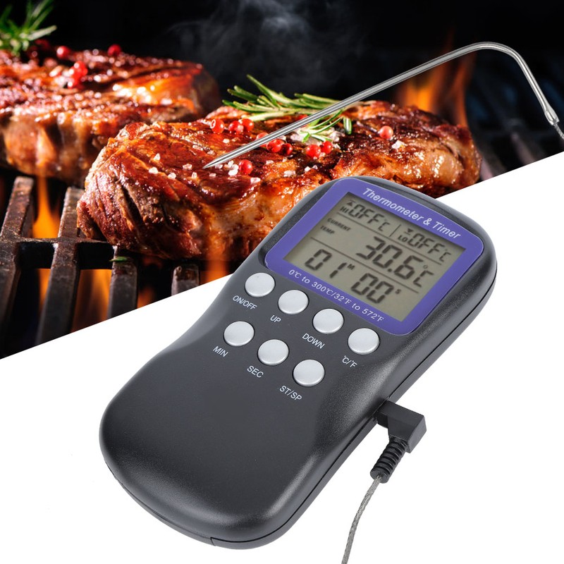 Digital Electric Food Thermometer for Oven Barbecue Grill Cooking Kitchen