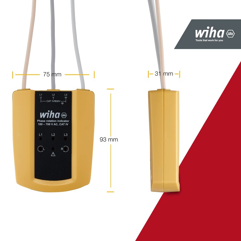 Wiha Rotary field direction indicator, 100 - 700 V AC,