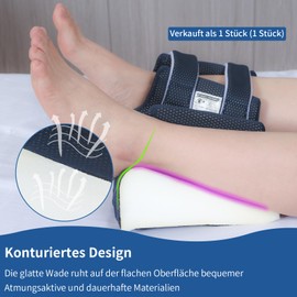 Ehucon Fersenschutzkissen, Fußkissen, das Druck und Dekubitus entfernt, Fersenschützer für Druckgeschwüre zum Schutz vor Heilung (Blau, Ledig)