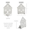 Tealight Holder House Antique White Set of 4 4.5x3.75x2.25