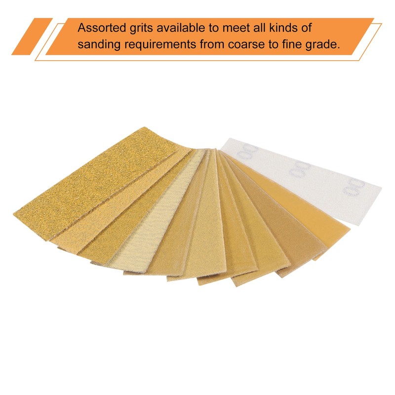 sourcing map 40pcs Detail Sander Paper Kit 80/120/180/240/320/400/600/800 Grits 3.5"