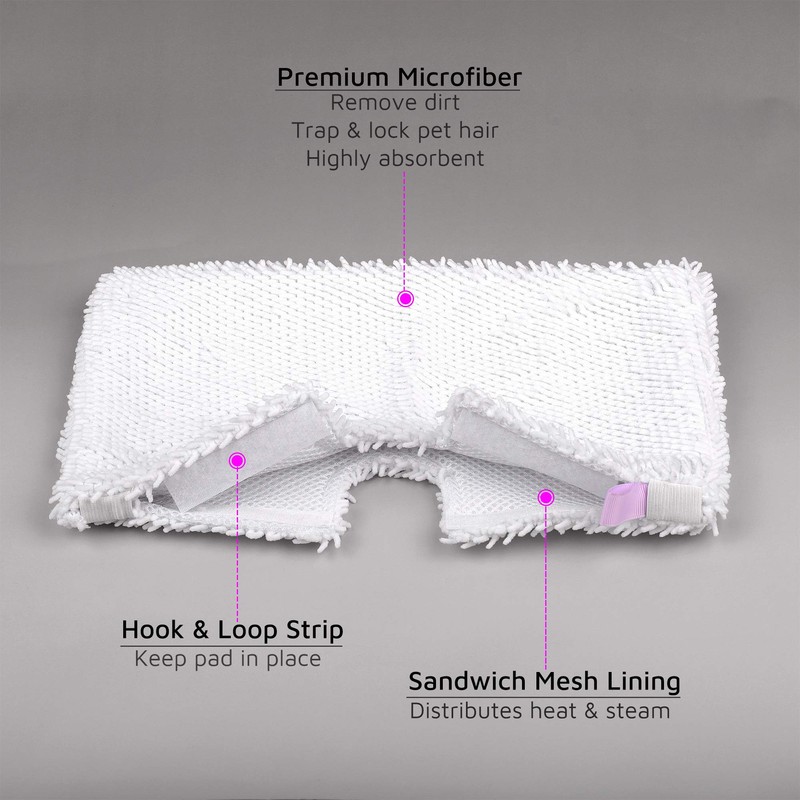 Flammi Steam Mop Replacement Pads for Shark Steam Pocket Mop