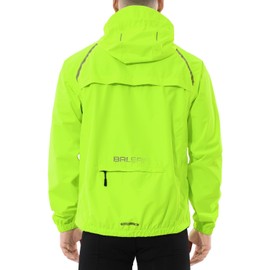 baleaf baleaf Mens Cycling Rain Jacket Windbreaker Waterproof Running Gear Golf Mountain Biking Hood Lightweight Reflective Yellow L