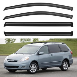 Window Visors Rain Guards Shield for 2004-2010 Toyota Sienna, Out-Channel Window Vent Wind Deflectors Visors Shades for 04 05 06 07 08 09 10 Sienna