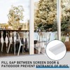 Pushglossy 28 ft Vinyl Sliding Screen Door Bug Seal Strip