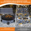 Dosminer Fire Pit Cover Round Outdoor Built In Stone Fire