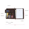 Leather Portfolio for Men, Portfolio Organizer with Zipper for Men