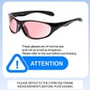 Calabria FL-41 Pink Tinted Glasses Light Sensitivity Outdoor Indoor Migraine
