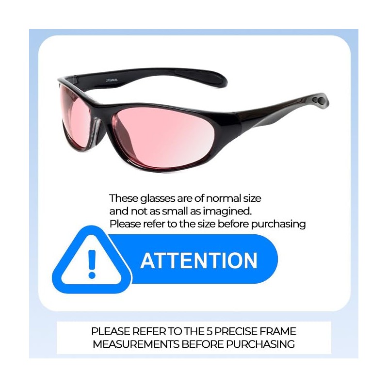 Calabria FL-41 Pink Tinted Glasses Light Sensitivity Outdoor Indoor Migraine