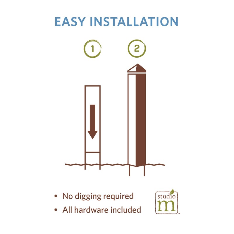 Studio M Bumbly Bees Art Pole Outdoor Decorative Garden Post,